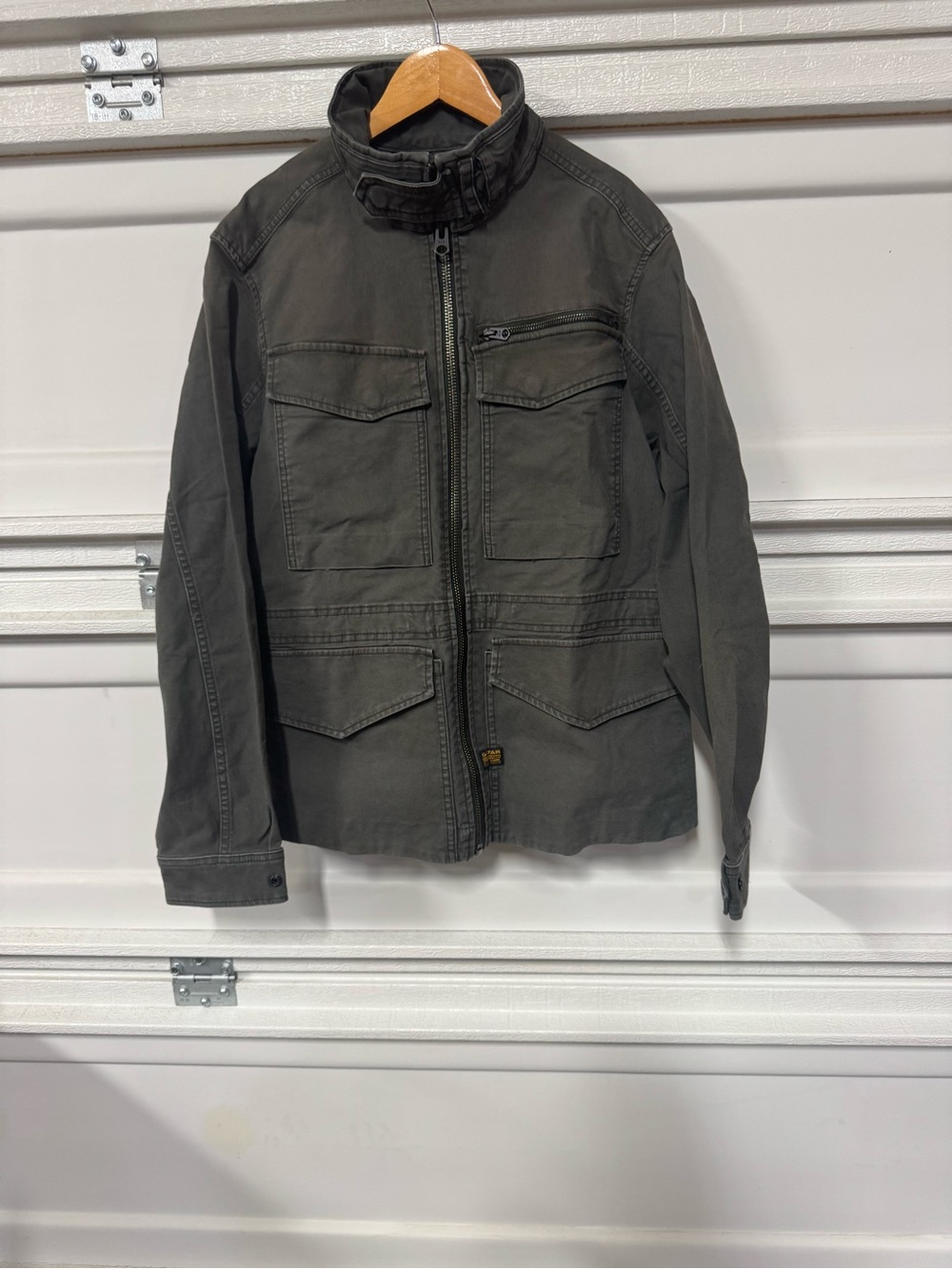 G Star Denim Rovic Slim Fit Field Jacket Vintage Dust Asfalt Mens Small
